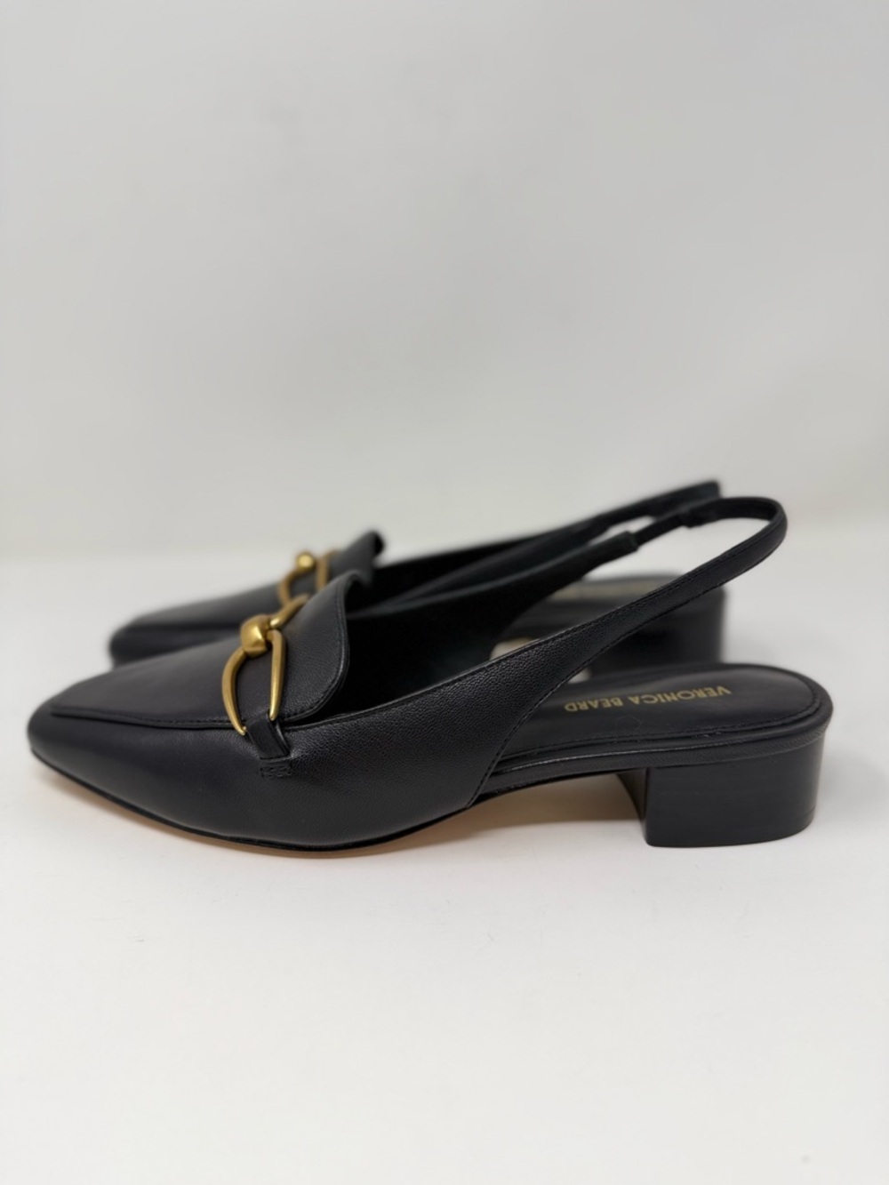 New Veronica Beard Casie Slingback Pump Black Leather Sz 6 - Picture 7 of 13